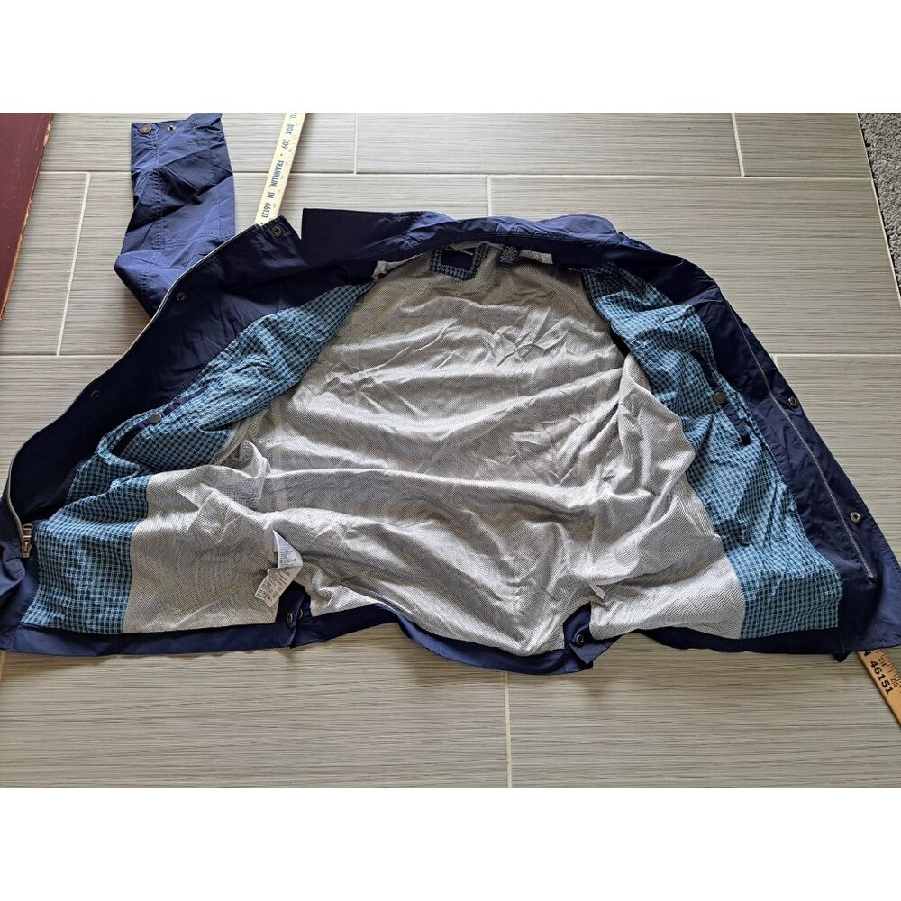 Tommy Bahama Rain Jacket Men's Navy Lightweight Raincoat Snap Zipper Large - Picture 10 of 11